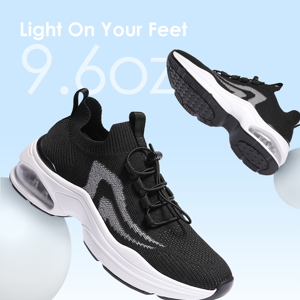  Women's Walking Sneakers - BLACK - 4