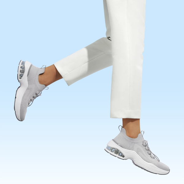  Women's Walking Sneakers - GREY - 5