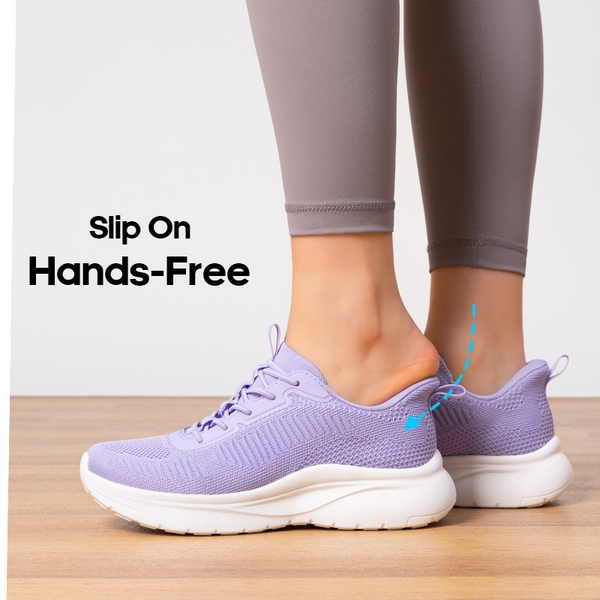 Women's Slip on Walking Shoes - PURPLE - 1