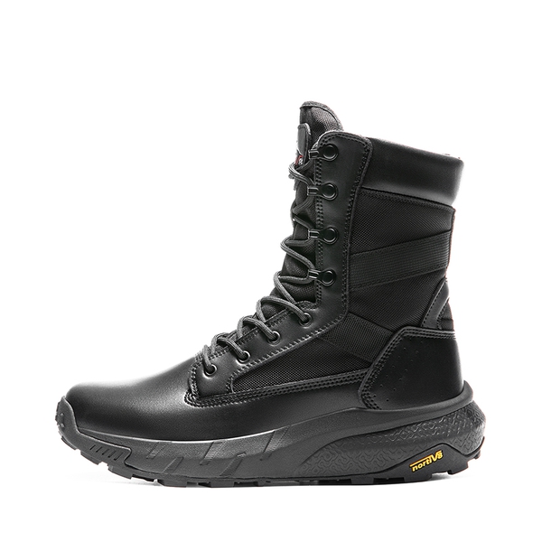 [Peakforce] Men's Breathable Tactical Military Work Boots - BLACK -  0