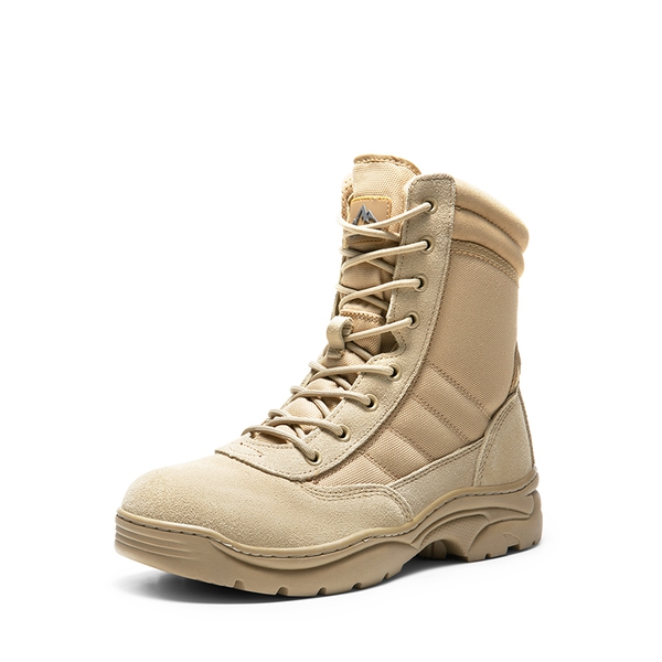 Men's Military Tactical Combat Boots - SAND - 1