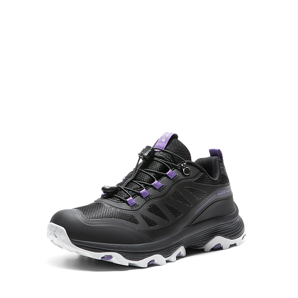 Women's Waterproof Mesh Hiking Shoes - BLACK/PURPLE - 1