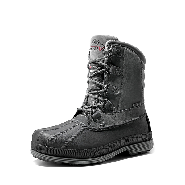 Men's Waterproof Winter Snow Boots - GREY-BLACK - 1