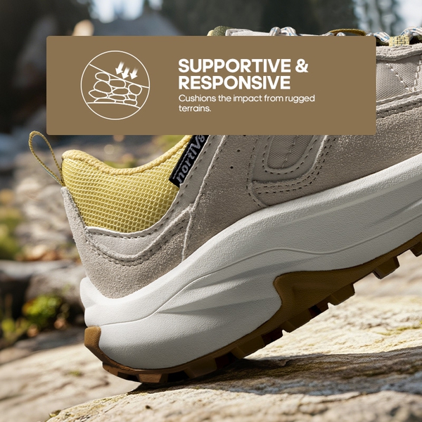 [Wicklow] Women's Minimalist Hiking Sneakers - BROWN/WHITE - 2
