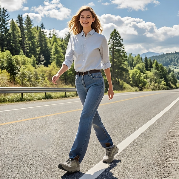 [Wicklow] Women's Minimalist Hiking Sneakers - KHAKI - 7