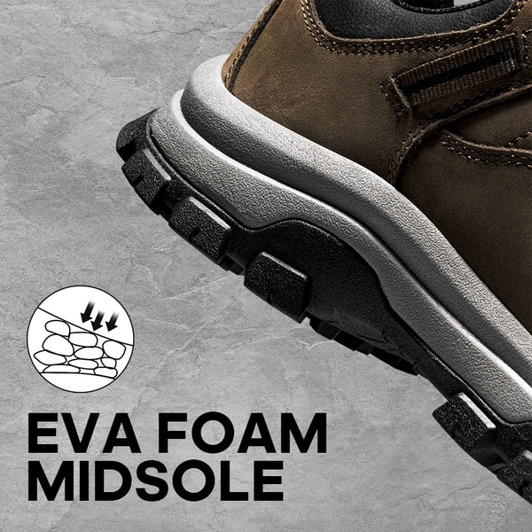 [Bluff] Men's Cushioned Waterproof Hiking Shoes - KHAKI - 3
