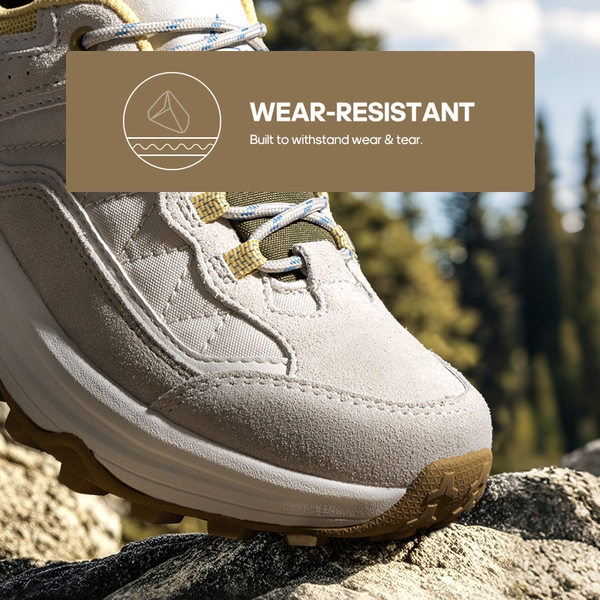 [Wicklow] Women's Minimalist Hiking Sneakers - BROWN/WHITE - 1
