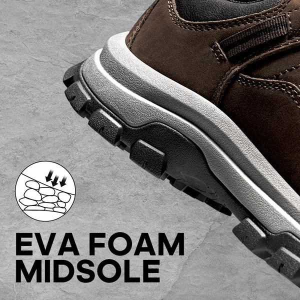 [Bluff] Men's Cushioned Waterproof Hiking Shoes - DARK BROWN - 3
