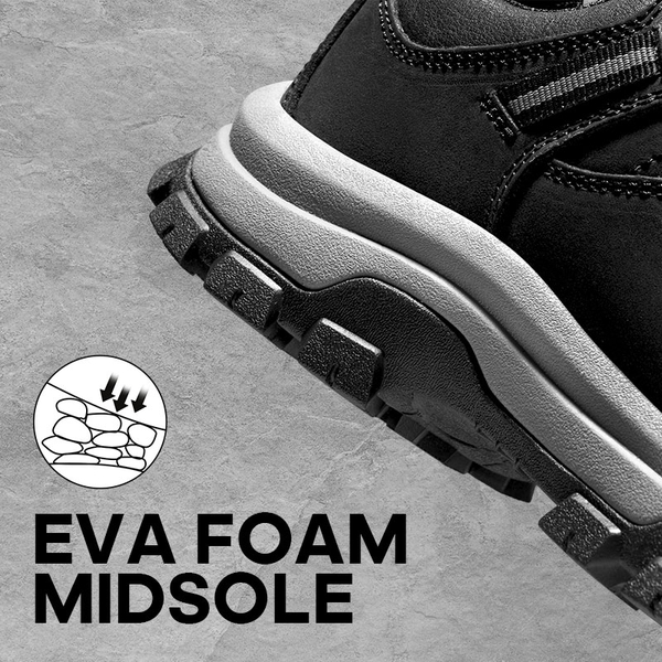 [Bluff] Men's Cushioned Waterproof Hiking Shoes - BLACK - 3