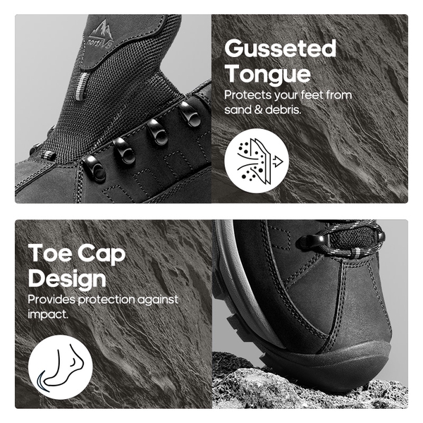 [Bluff] Men's Cushioned Waterproof Hiking Shoes - BLACK - 4