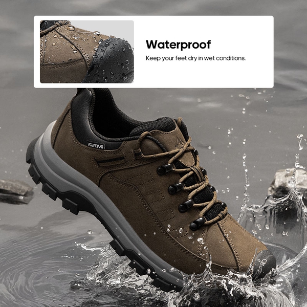 [Bluff] Men's Cushioned Waterproof Hiking Shoes - KHAKI - 1