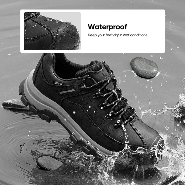 [Bluff] Men's Cushioned Waterproof Hiking Shoes - BLACK - 1