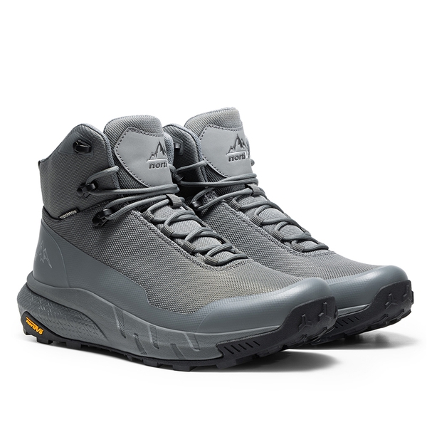 [HydroTrek] Men's High-Top Waterproof Trekking Boots - GREY - 1