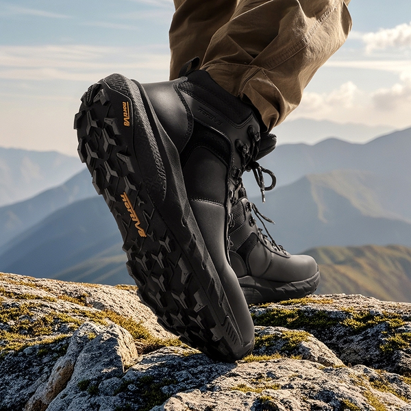 [DriftShield] Men's Arch Support Hiking Boots - BLACK - 6