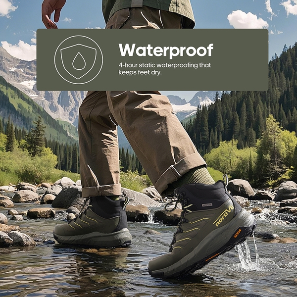[Fern] Men's Waterproof Backpacking Boots - OLIVE - 5