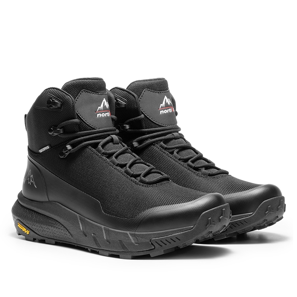 [HydroTrek] Men's High-Top Waterproof Trekking Boots - BLACK - 1