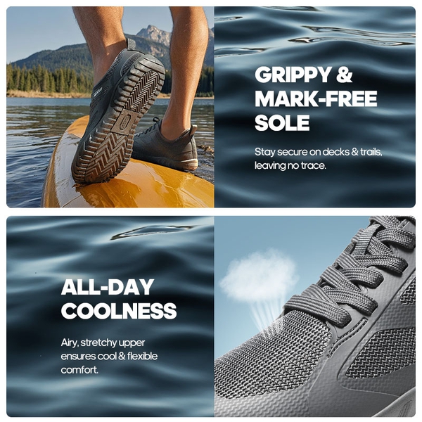 [Seagull] Quick Dry Barefoot Water Shoes - DARK GREY - 1