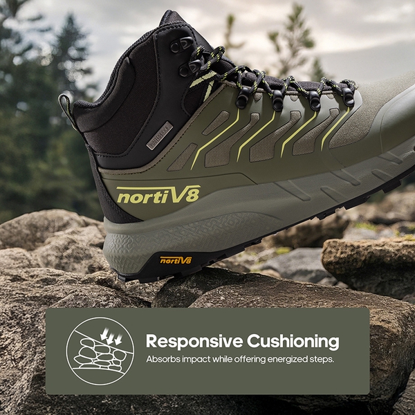 [Fern] Men's Waterproof Backpacking Boots - OLIVE - 4