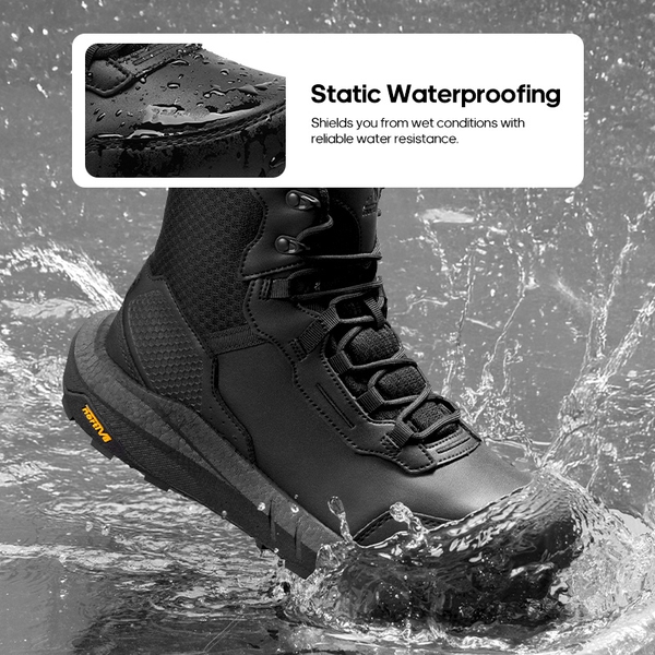 [HydroRange] Men's Tactical Combat Work Boots - BLACK - 5