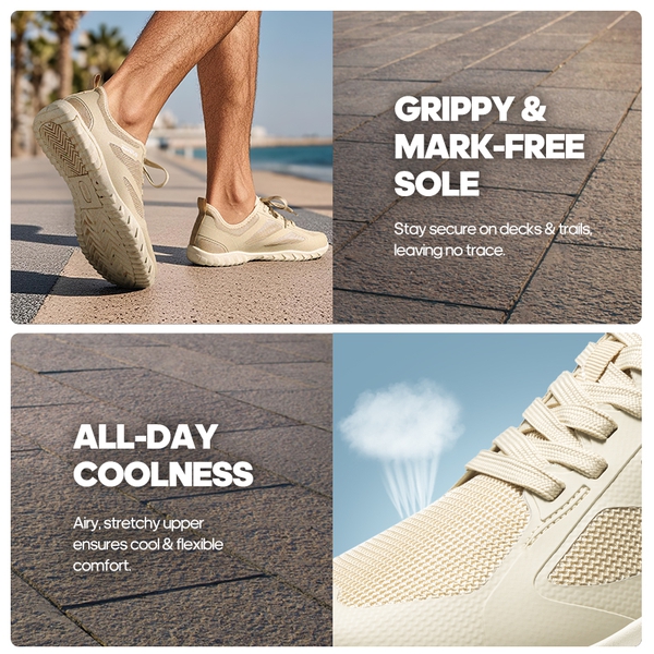 [Seagull] Quick Dry Barefoot Water Shoes - KHAKI - 1
