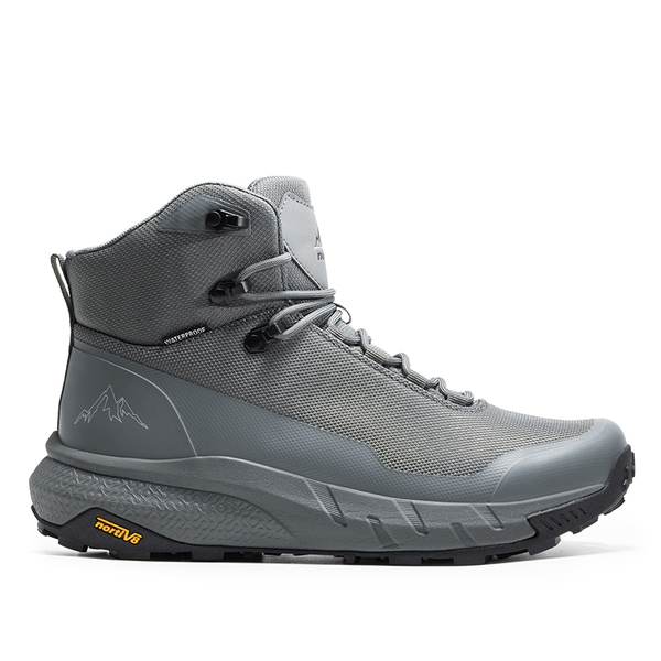 [HydroTrek] Men's High-Top Waterproof Trekking Boots - GREY - 2