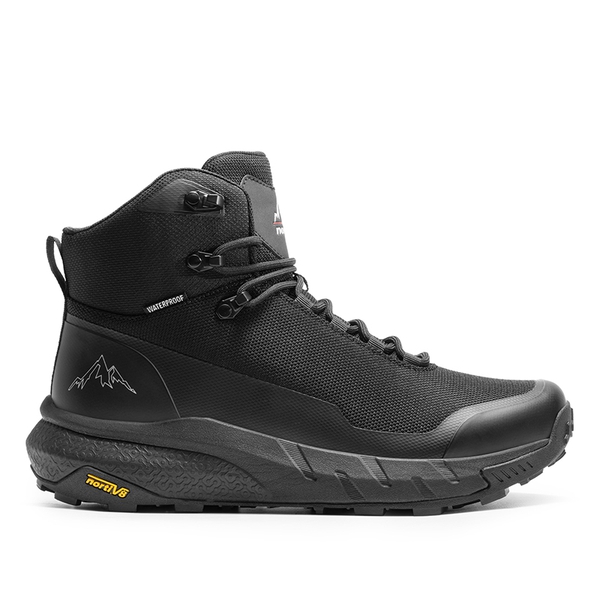[HydroTrek] Men's High-Top Waterproof Trekking Boots - BLACK - 2