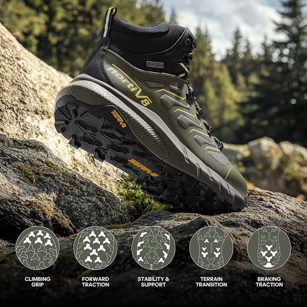 [Fern] Men's Waterproof Backpacking Boots - OLIVE - 3