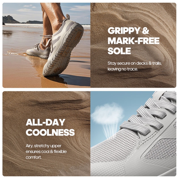 [Seagull] Quick Dry Barefoot Water Shoes - LIGHT GREY - 1