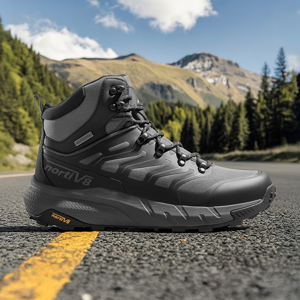 [Fern] Men's Waterproof Backpacking Boots - GREY/BLACK - 2