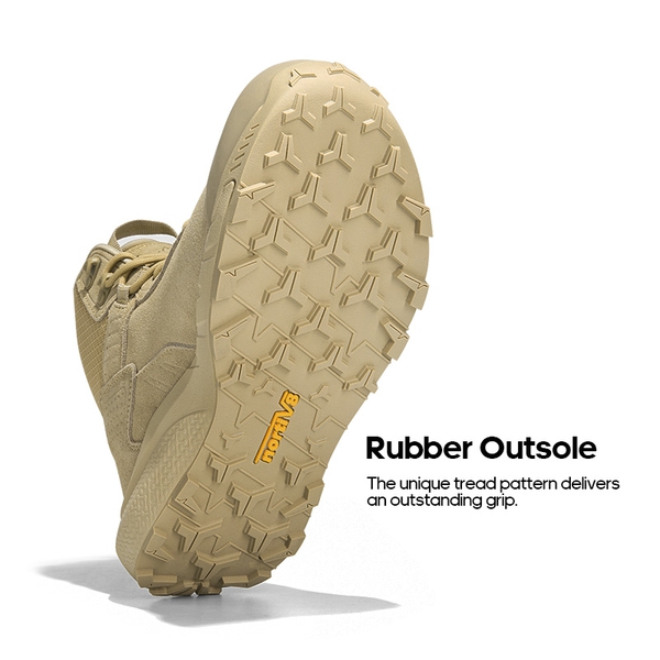 Lightweight Ankle-Support Tactical Boots 【Wide Fit】 - SAND - 4