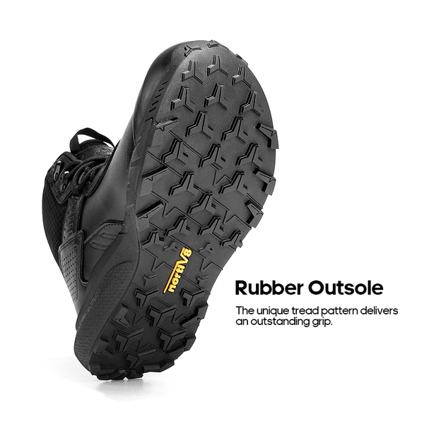 Lightweight Ankle-Support Tactical Boots 【Wide Fit】 - BLACK - 4