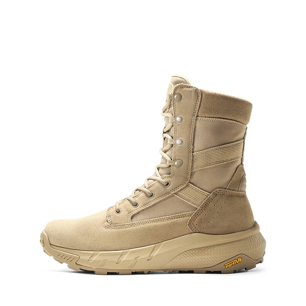 [Peakforce] Men's Breathable Tactical Military Work Boots - SAND -  0
