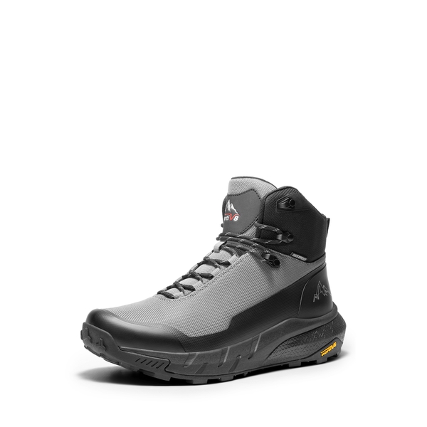 [HydroTrek] Men's High-Top Waterproof Trekking Boots - GREY/BLACK - 1