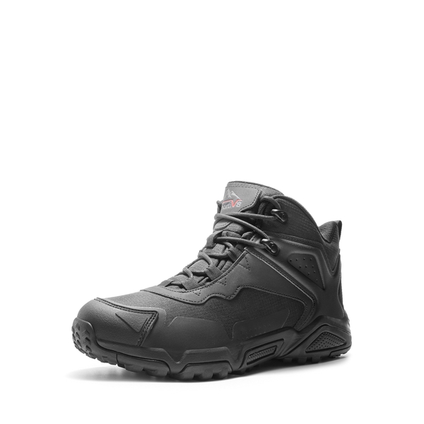 Men's Waterproof Synthetic Leather Hiking Boots - BLACK - 1