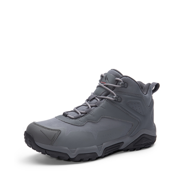 Men's Waterproof Synthetic Leather Hiking Boots - GREY - 1