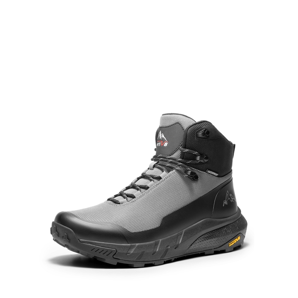 [HydroTrek] Men's High-Top Waterproof Trekking Boots - GREY/BLACK - 1