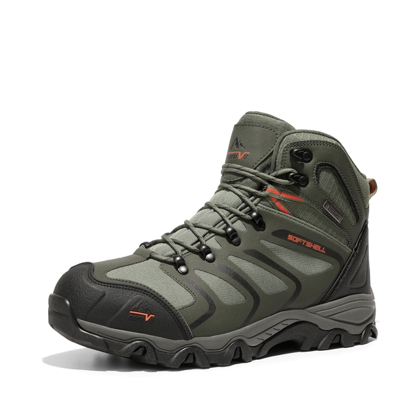 [Armadillo Series] Men's & Women's Waterproof Hiking & Walking Boots - ARMY-GREEN-BLACK-ORANGE - 1