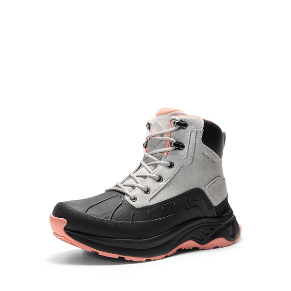 Women's Waterproof Hiking Boots  - LIGHT GREY-PINK - 1