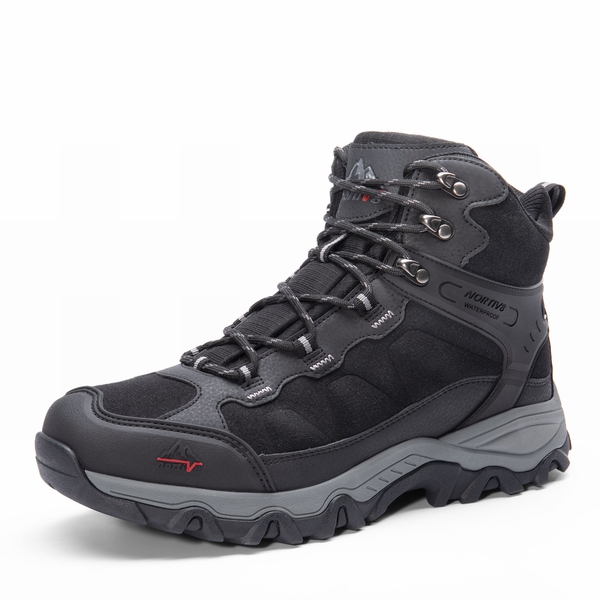 Men's Waterproof Hiking Boots - BLACK - 1