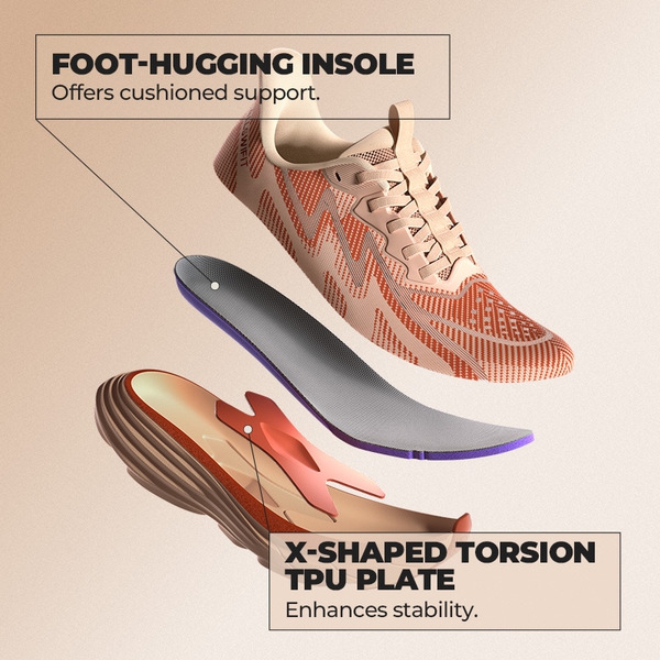 Women’s Slip-on Breathable Non-Slip Running Shoes - ORANGE - 3