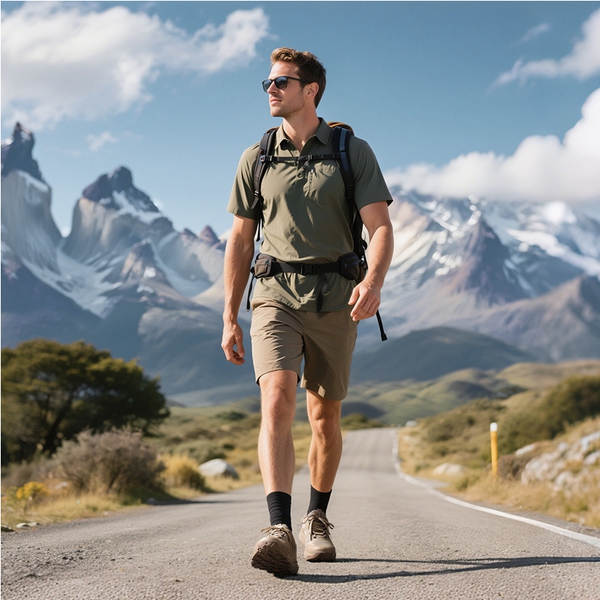 Men's Anti-Slip Arch Support Hiking Shoes - SAND - 8