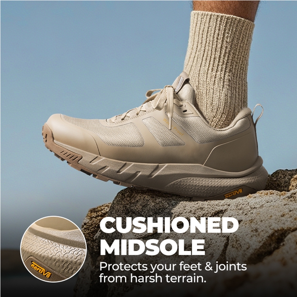 Men's Anti-Slip Arch Support Hiking Shoes - SAND - 4