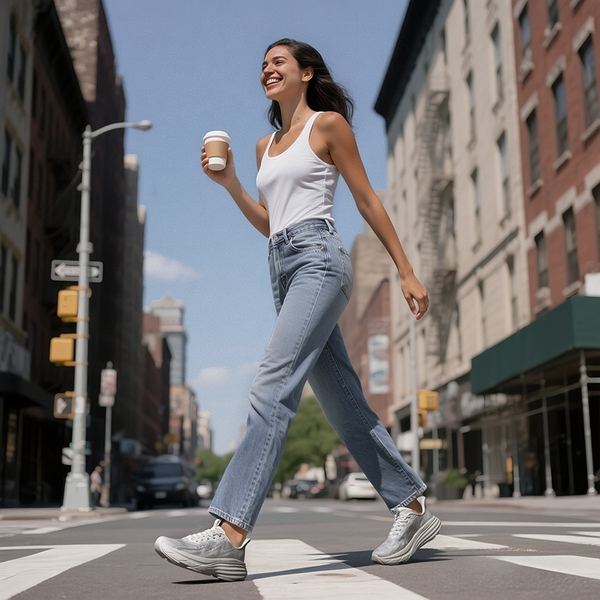 Women’s Slip-on Breathable Non-Slip Running Shoes - WHITE - 7