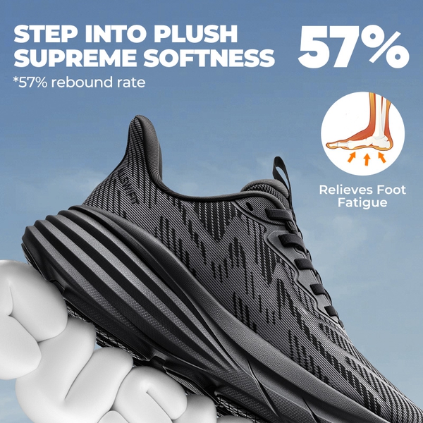 Women’s Slip-on Breathable Non-Slip Running Shoes - BLACK - 1