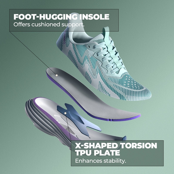 Women’s Slip-on Breathable Non-Slip Running Shoes - LIGHT GREEN - 3