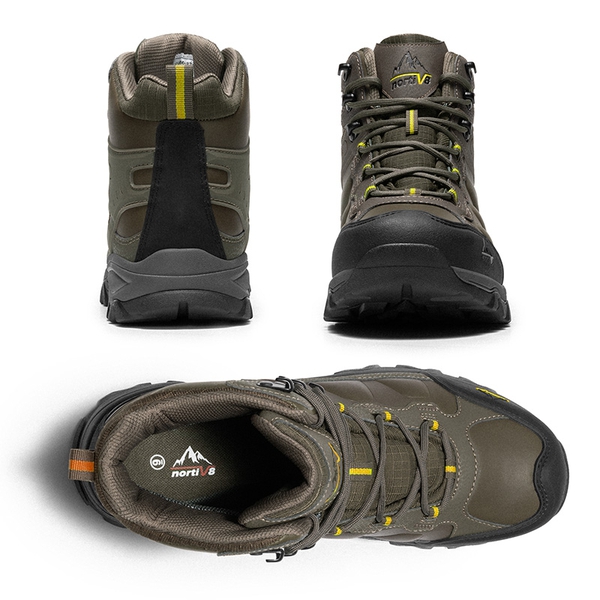 Men's High-Top Non-Slip Waterproof Hiking Boots - OLIVE - 6