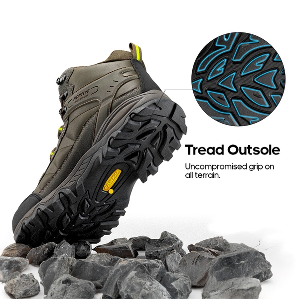 Men's High-Top Non-Slip Waterproof Hiking Boots - OLIVE - 4