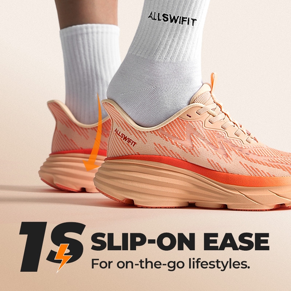 Women’s Slip-on Breathable Non-Slip Running Shoes - ORANGE - 2