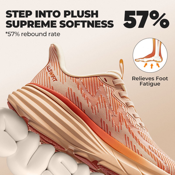 Women’s Slip-on Breathable Non-Slip Running Shoes - ORANGE - 1