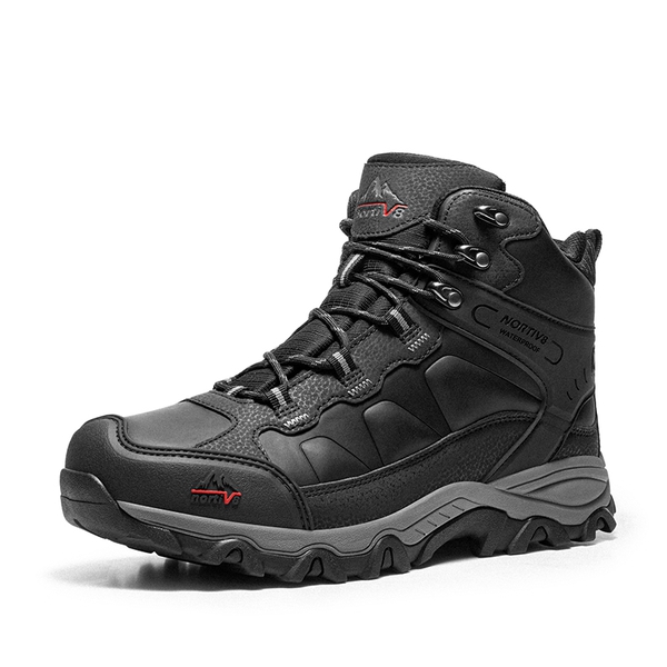 Men's High-Top Non-Slip Waterproof Hiking Boots - BLACK -  0